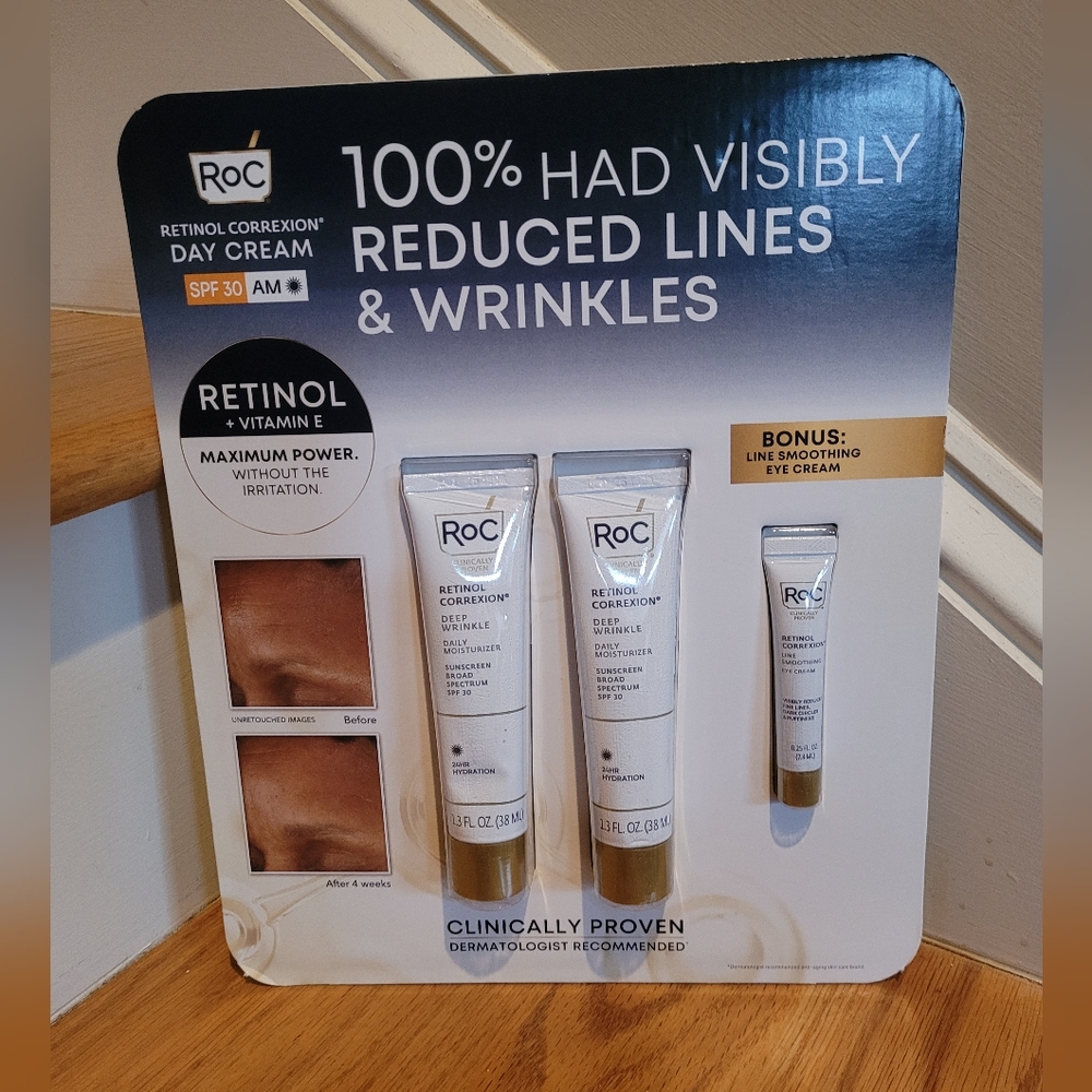 NEW Roc Retinol Correxion Deep Wrinkle Daily Moisturizer SPF 30